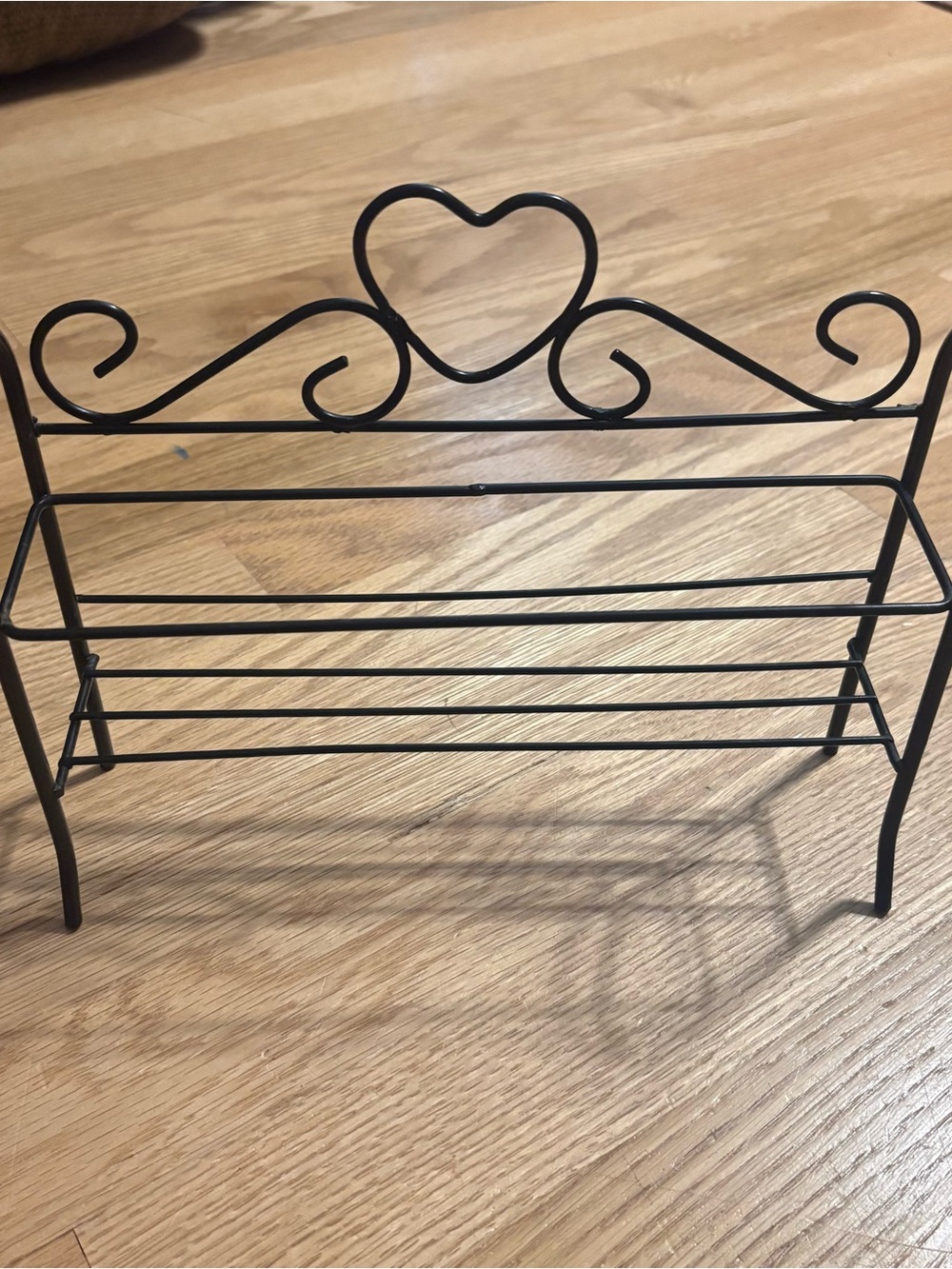 Vintage Heart Accent Metal Shelf Spice Rack Kitschy Cottage Core
